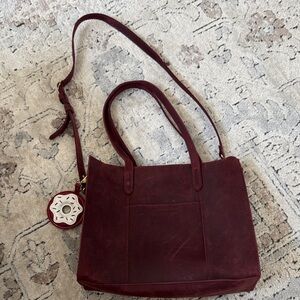 Portland Leather Burgundy Tote Bag